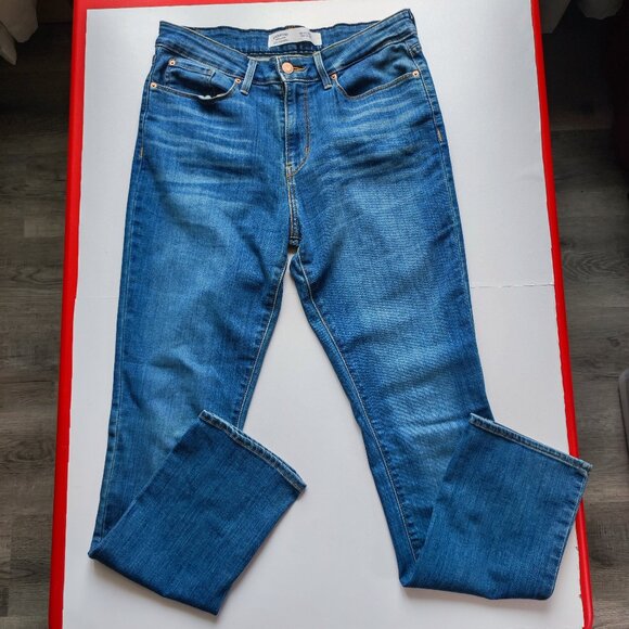 Signature by Levi Strauss jeans women's size W30L32 denim blue mid-rise straight - Picture 1 of 15